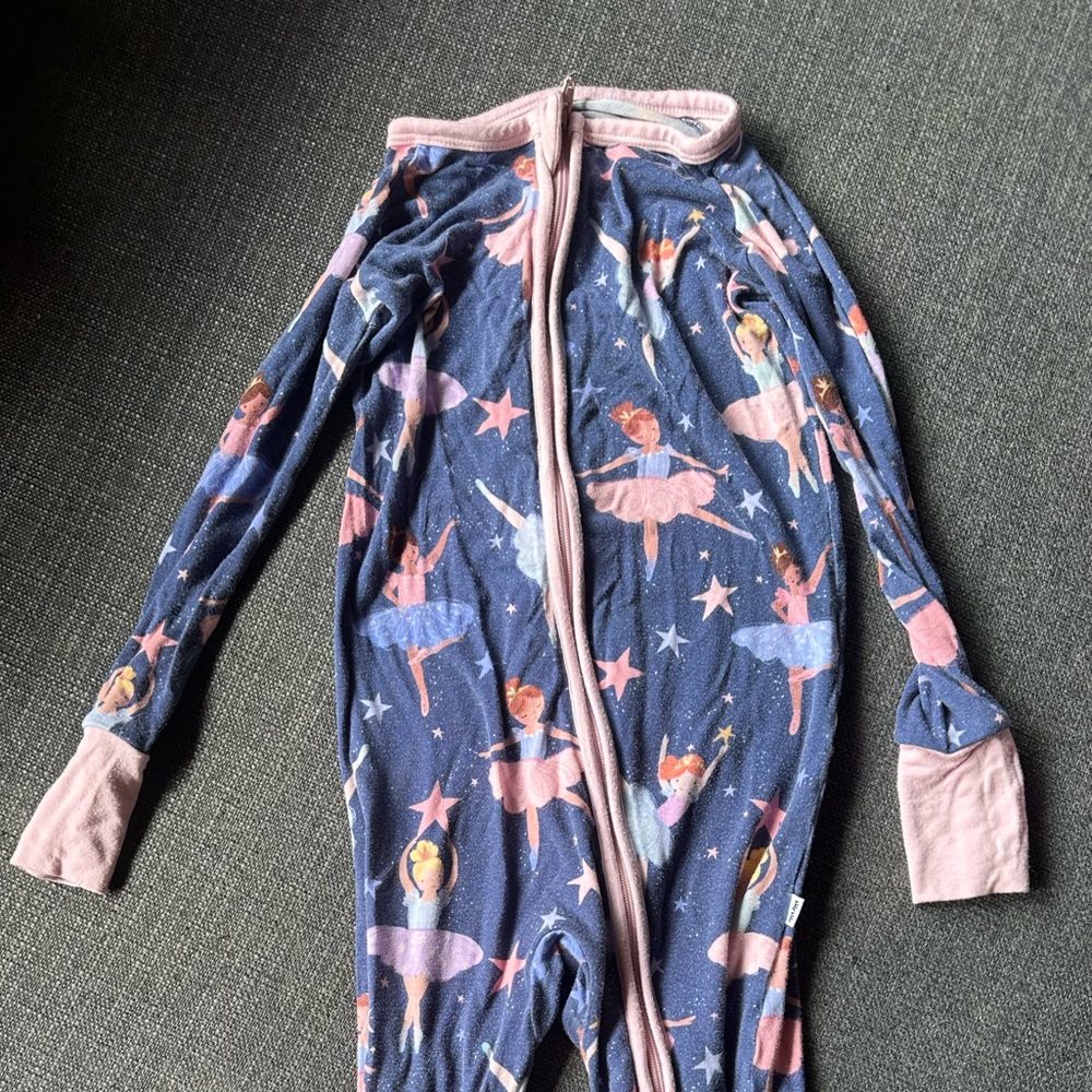 Little Sleepies Blue and Pink Ballerina Pajama Set